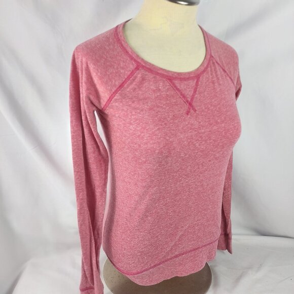 Mossimo Supply Co. Womens Red Fitted Crew Neck Long Sleeve Tee Size XS - Picture 3 of 5